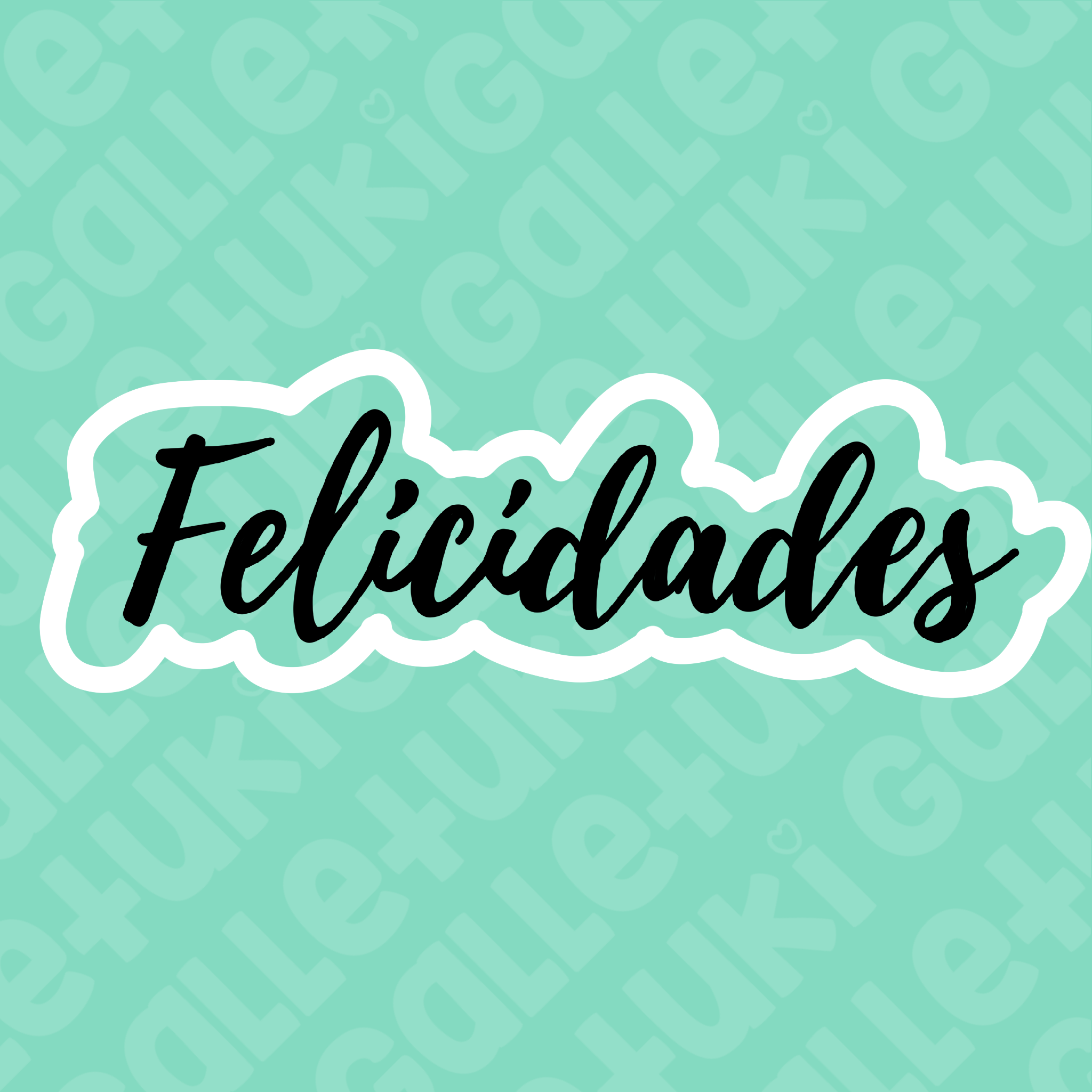 Cortador Palabra Felicidades Galletuki Store 7423