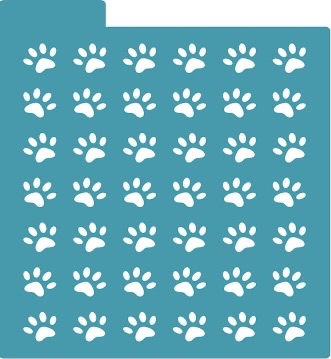 Stencil - Mini paws